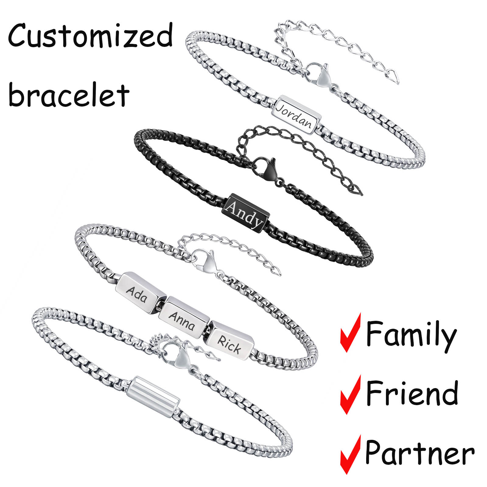 Lobster Clasp Silver - سوار مخصص مقاوم للاهتراء ومقاوم للتآكل