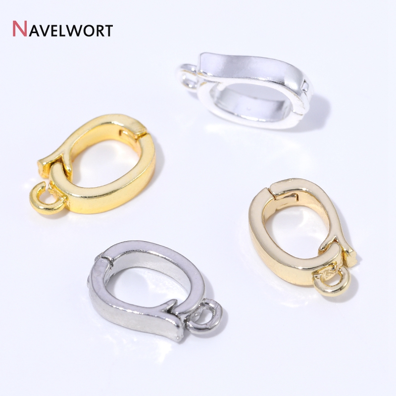 Jewelry Making Metals - مشبك قلادة معدني مطلي بالذهب عيار