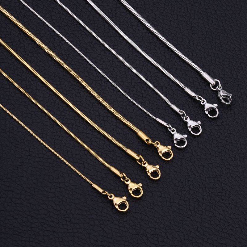 Lobster Clasp Silver - 925 فضة ثعبان سلسلة قلادة سلاسل