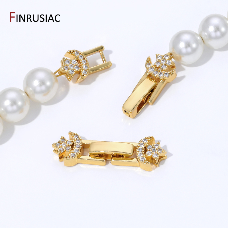 Jewelry Making Items - مشبك لؤلؤي من النحاس المطلي بالذهب