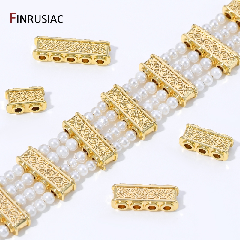 Jewelry Making Items - خرز فاصل مستطيل الشكل من النحاس