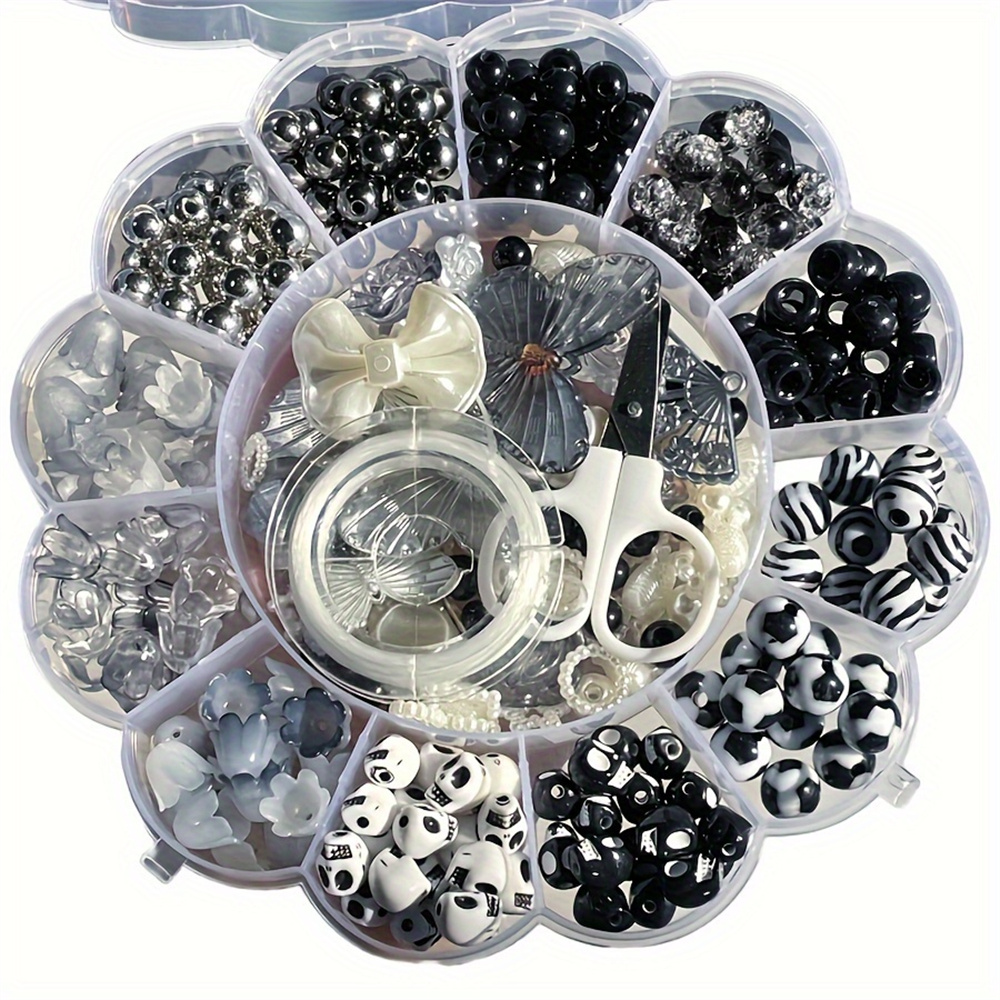 Bead Organizer Tray - خرز أكريليك عشوائي بوزن 120 جرام،