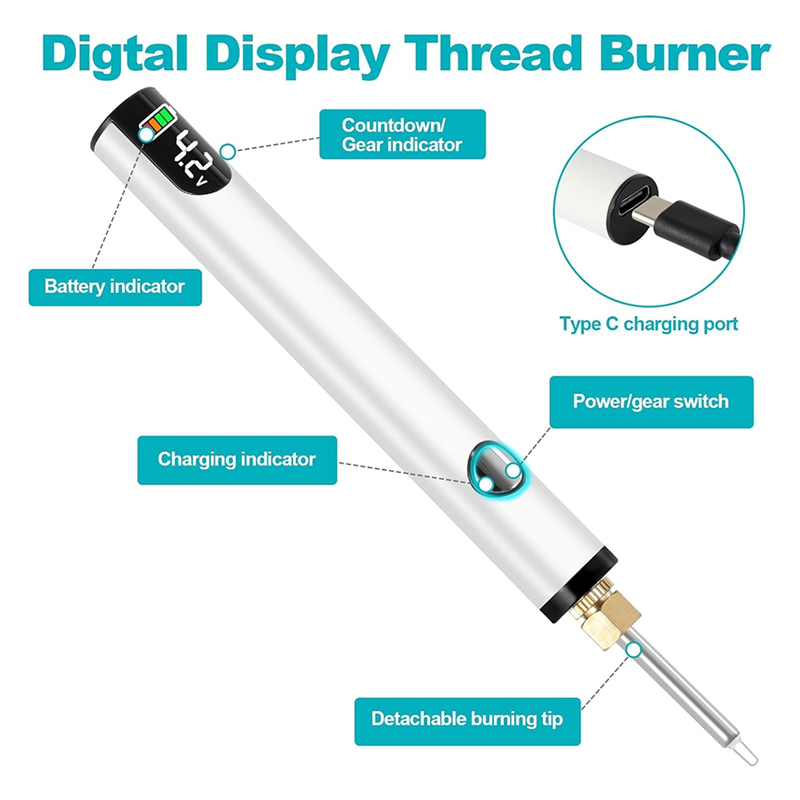Jewelry Making Zapper - PORK-Rechargeable Thread Burner Kit For Jewelry