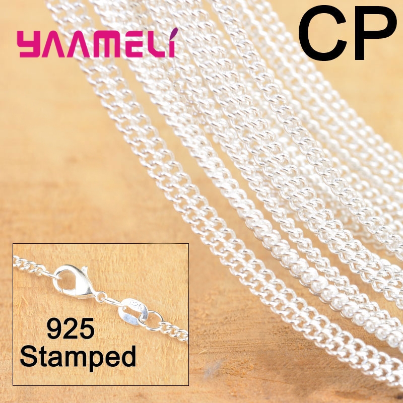 10 قطعة رائجة البيع 18 بوصة 92 - مراجعة Lobster Clasp Silver وسعره