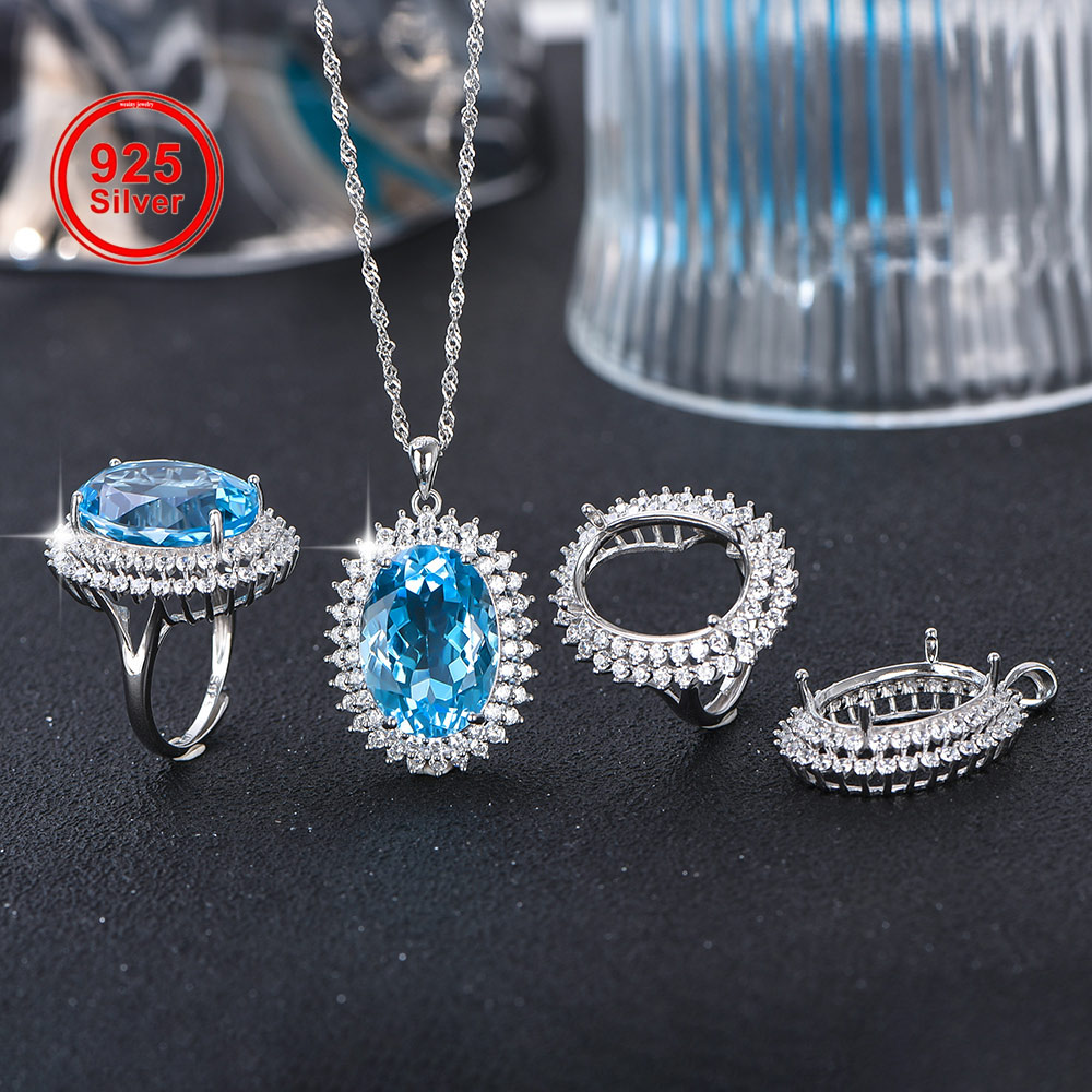 13x18 مللي متر S925 فضة قلادة  - مراجعة Jewelry Making Gemstones وسعره