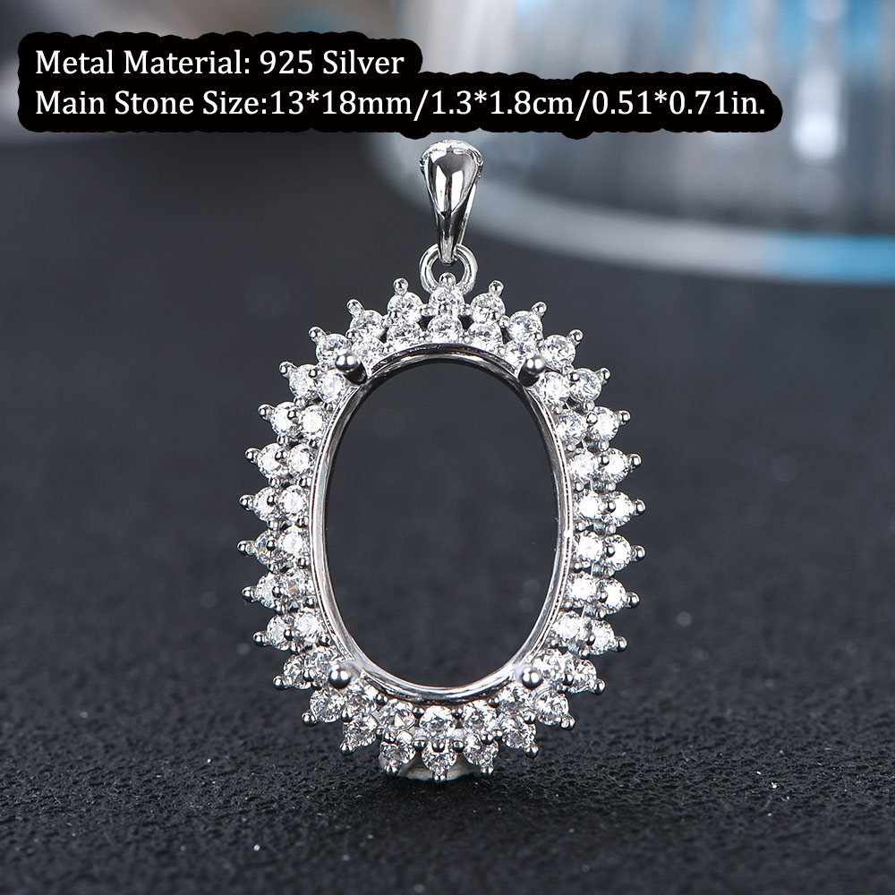 13x18 مللي متر S925 فضة قلادة  - مراجعة Jewelry Making Gemstones وسعره