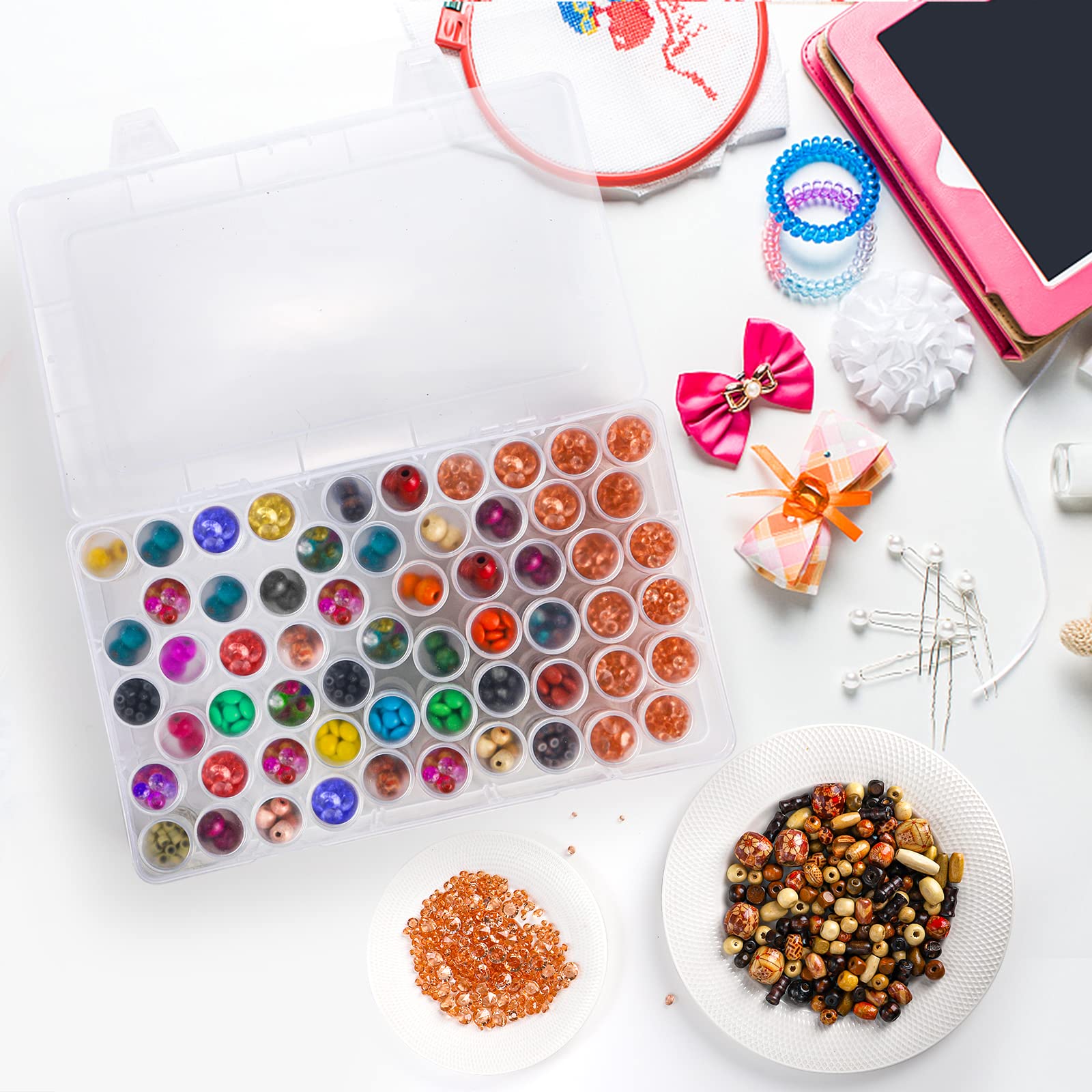 صندوق تخزين بلاستيكي بـ 24/30/ - مراجعة Bead Organizer Tray وسعره