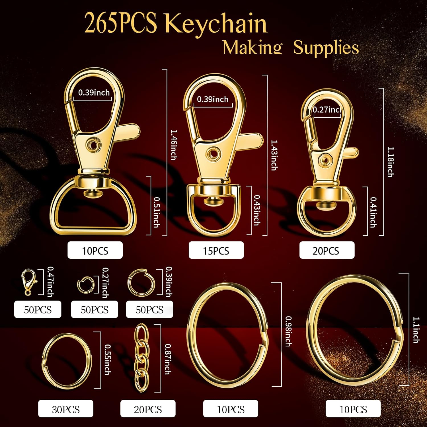 265 قطعة مجموعة المفاتيح المعد - مراجعة Lobster Clasp Silver وسعره