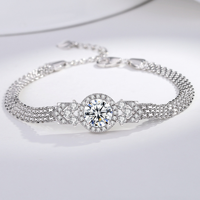 جديد 2 قيراط D اللون VVS1 مويس - مراجعة Lobster Clasp Silver وسعره