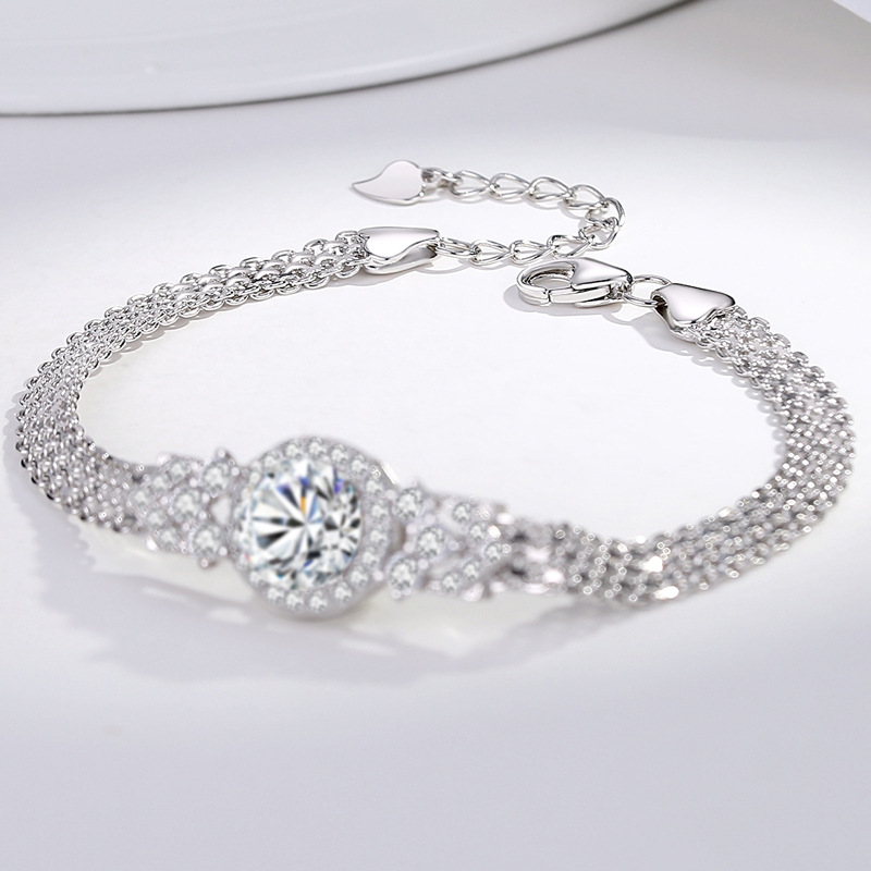 جديد 2 قيراط D اللون VVS1 مويس - مراجعة Lobster Clasp Silver وسعره
