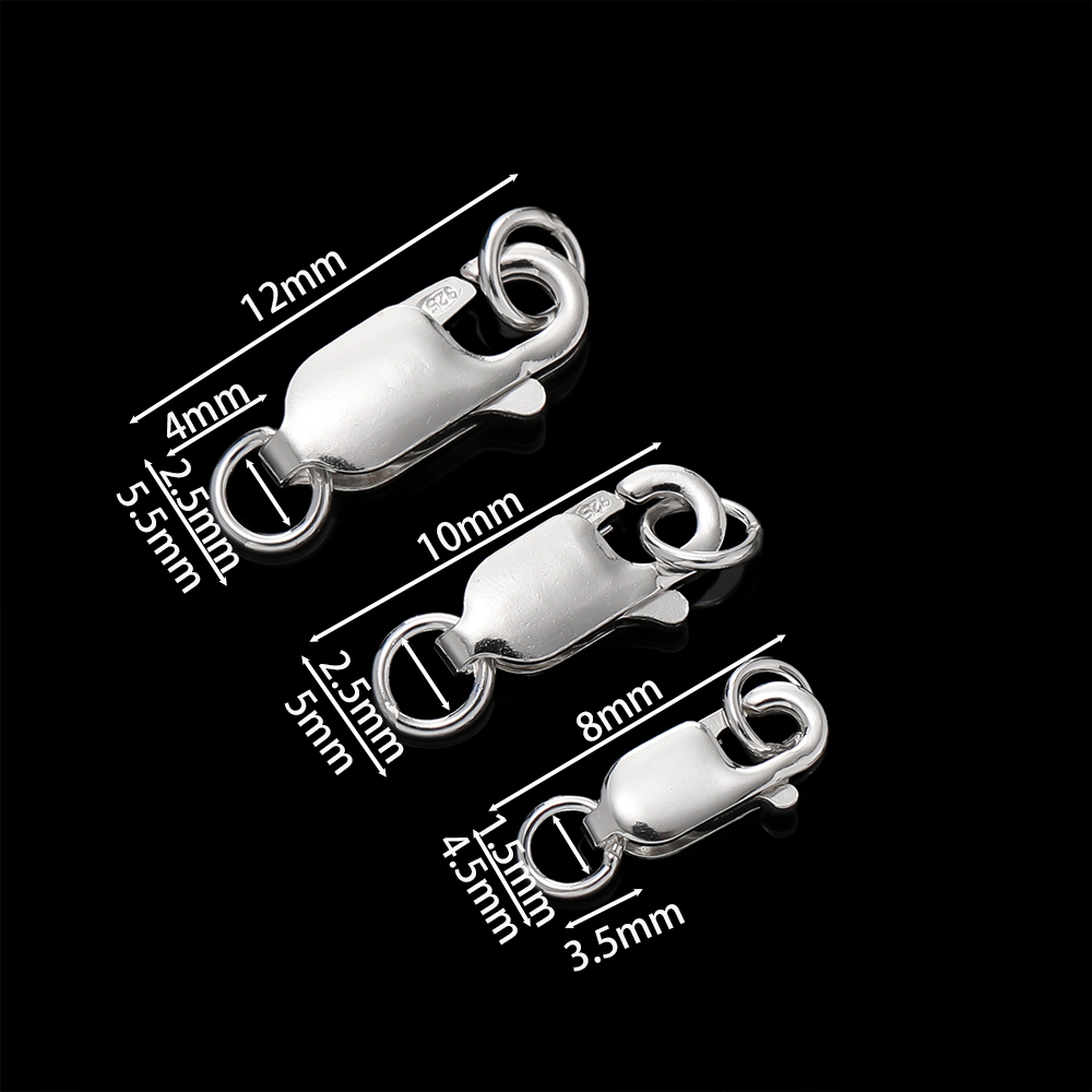قطعتان من مشابك الفضة الصلبة ع - مراجعة Lobster Clasp Silver وسعره