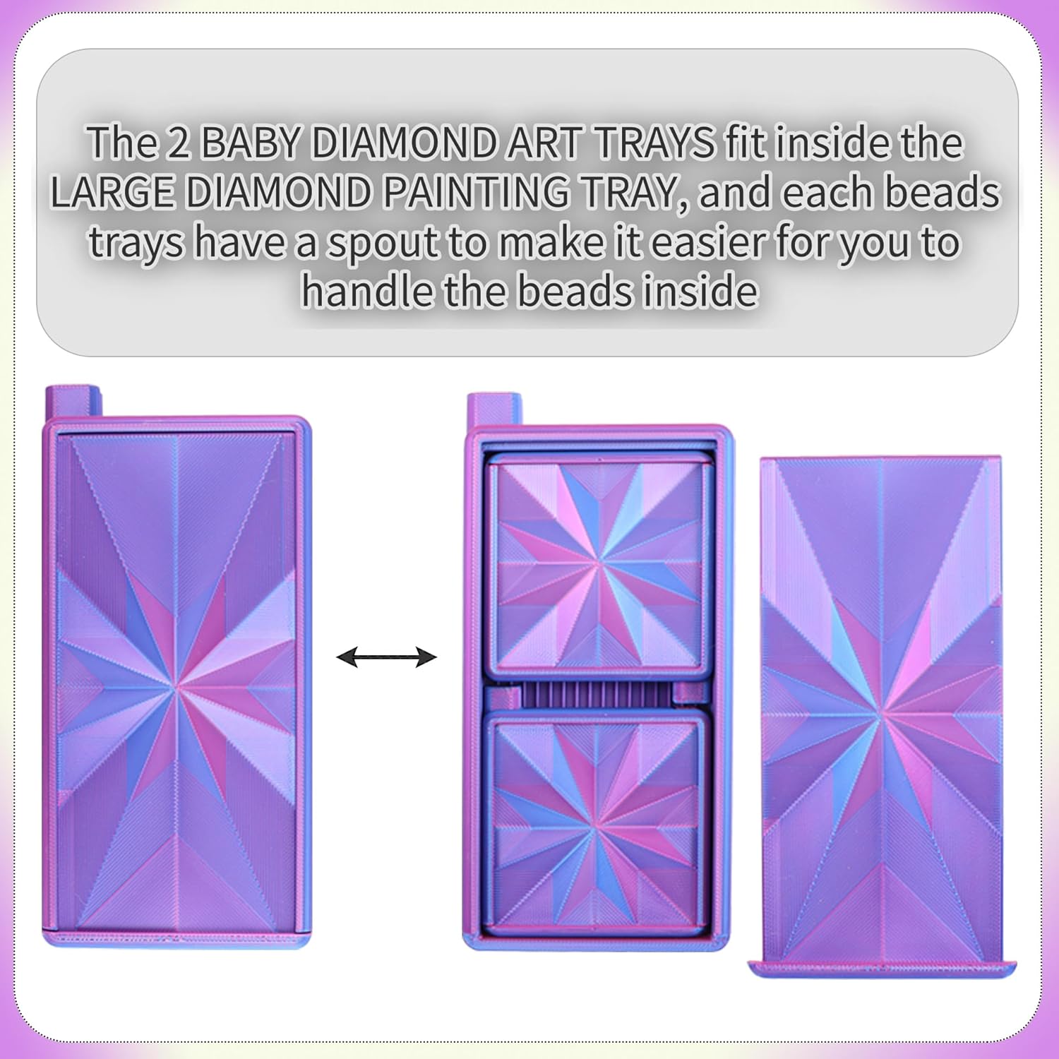 صواني فن الألماس 3 في 1 بغطاء، - مراجعة Bead Organizer Tray وسعره