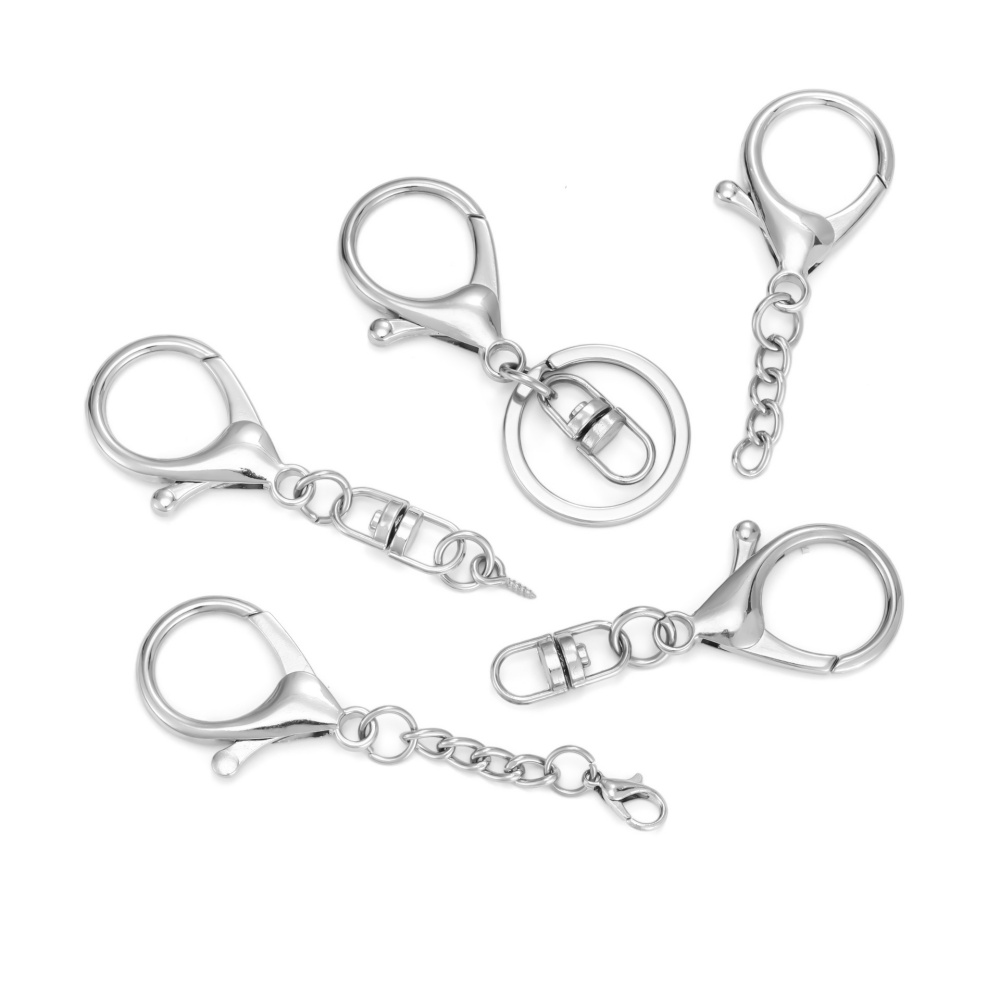 10 قطع مشبك جراد كبير بلون فضي - مراجعة Lobster Clasp Silver وسعره