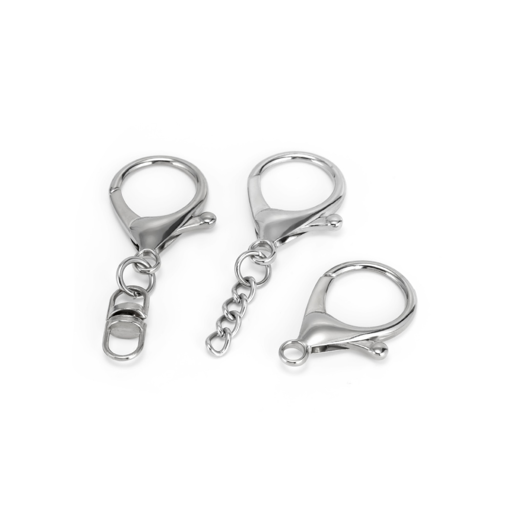 10 قطع مشبك جراد كبير بلون فضي - مراجعة Lobster Clasp Silver وسعره